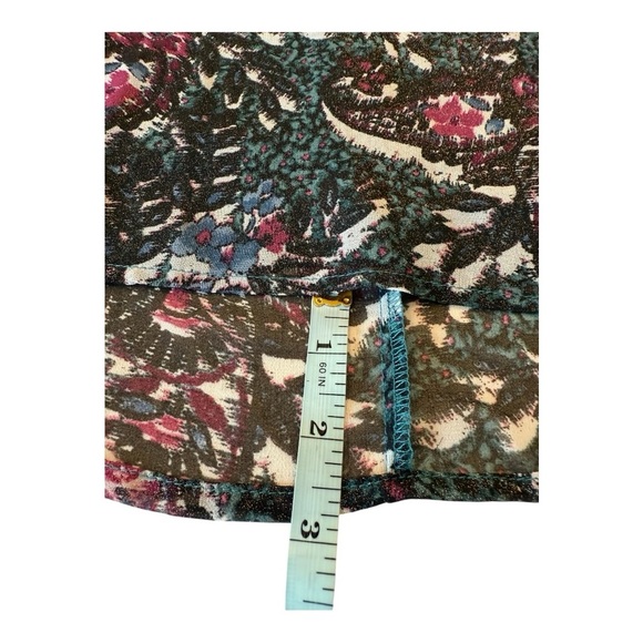 Lane Bryant Green Metallic V Neck Billowy Sleeve Womens Size 22 - Picture 11 of 16